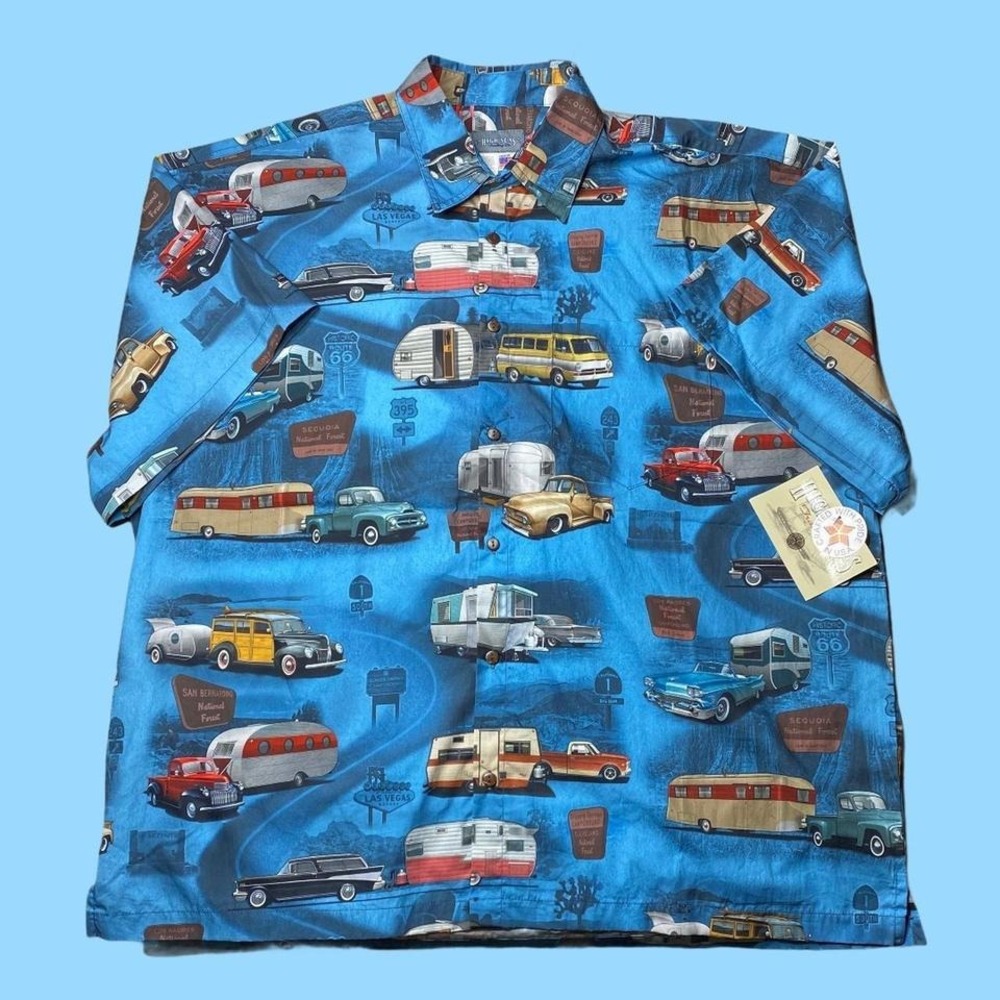 Vintage sequoia / San Bernardino nationalโ park x cars button down shirt